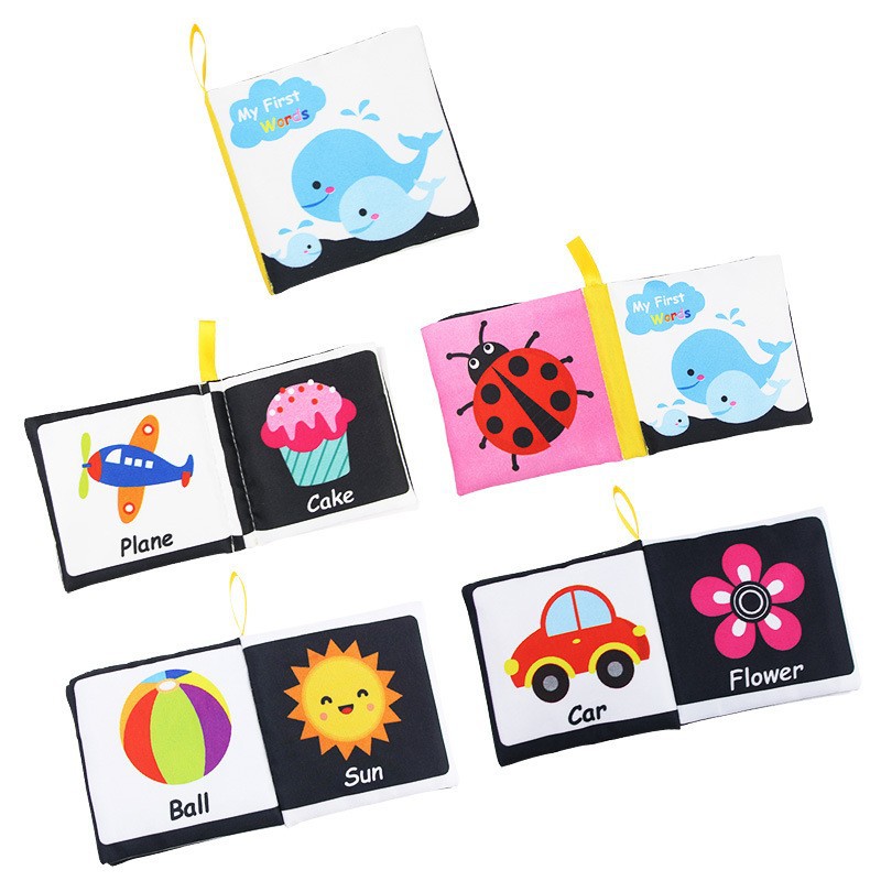 Picture of 34 cross-border newborn early education Enlightenment baby baby cloth book ringing paper BB whistle tear not to rot three-dimensional cloth book