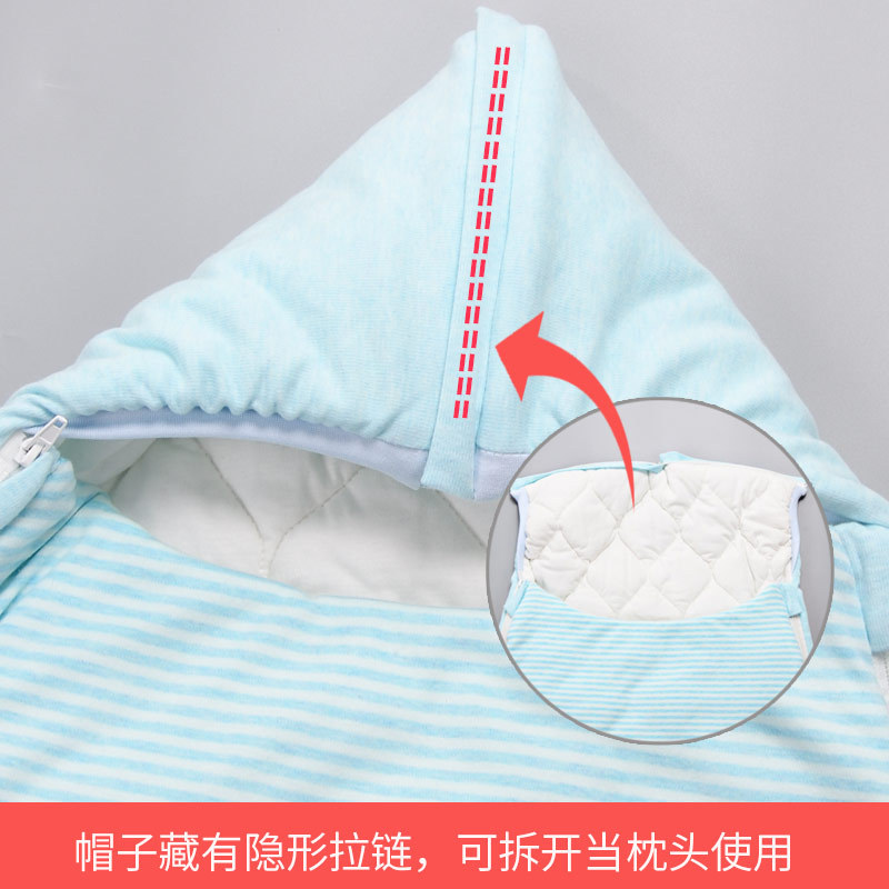 Picture of Factory direct supply of a generation of hair agent baby sleeping bag newborn belly kick thick swaddling clothes in autumn and winter