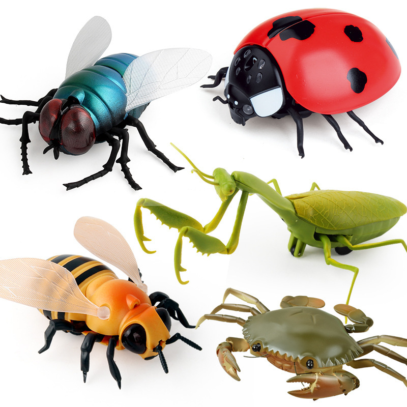 Picture of New exotic simulation infrared remote control insect fly bee ladybug crab mantis mouse trick toy wholesale