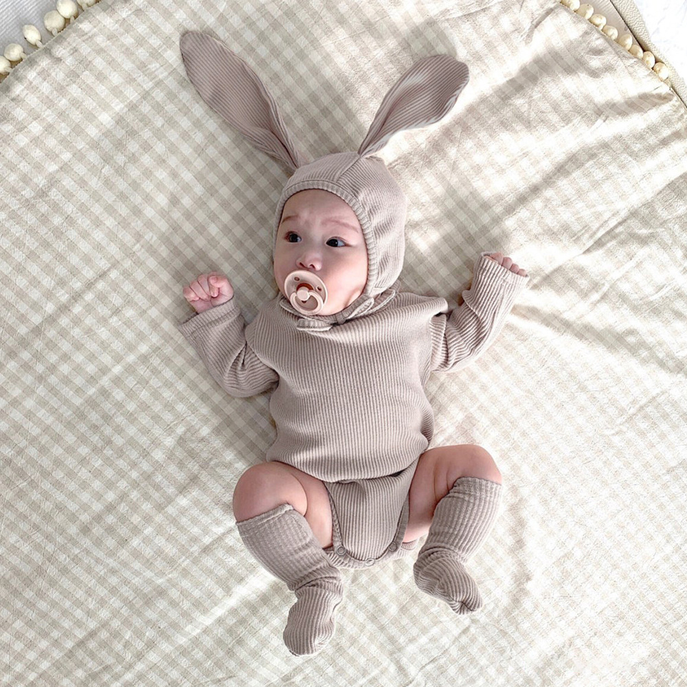 Picture of 2024 Autumn Korean Style Children's Clothing Baby Jumpsuit Cotton Long Sleeve Triangular Romper Suit Infant and Child Harness Bag Fart Suit