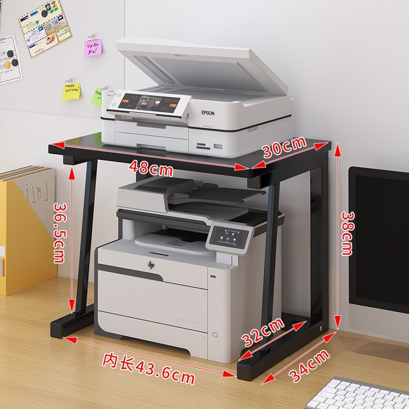 Picture of Carefully Selected Factory Desktop Printer Storage Rack Office Desk Double-Layer Storage Shelf Bracket Creative Storage Rack