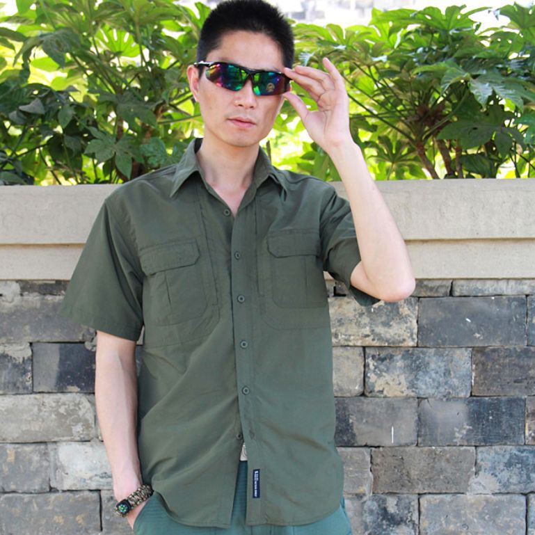 Picture of Military Eagle Tactical Shirt 511 Quick-Drying Tactical Short-Sleeved Shirt Quick-Drying Short-Sleeved Breathable Flap Pocket Pants Waterproof