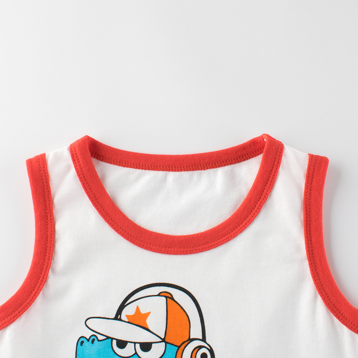 Picture of 27kids Summer Children's Wear New Children's Vest Cartoon Dinosaur Male Baby Clothes Sleeveless Clothes Shake Sound Supply