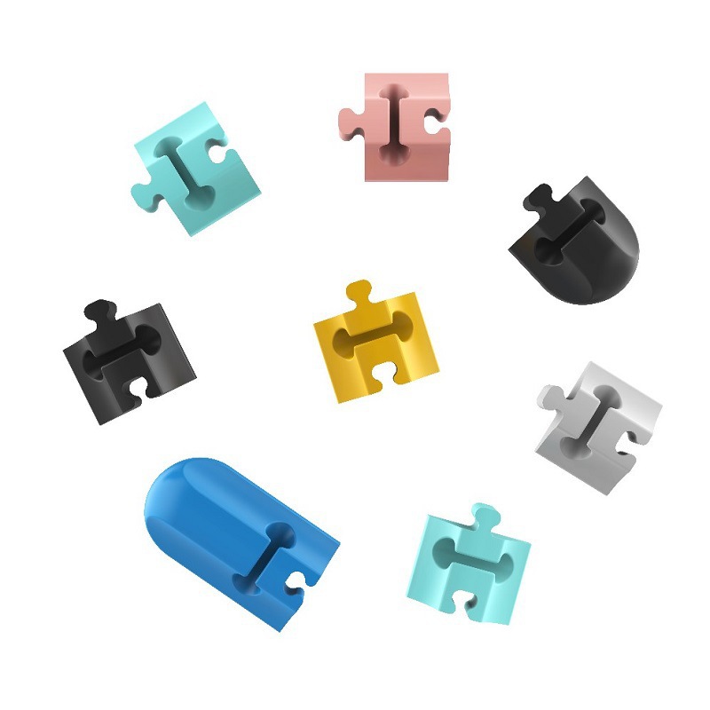 Picture of Simple data cable fixing organizer car desktop organizer mouse clip silicone cable