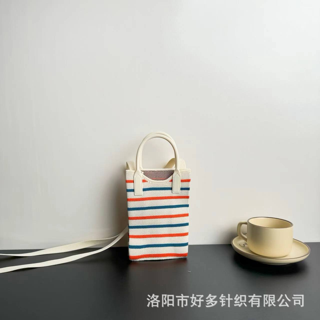 Picture of Advanced Sense Ins Mobile Phone Bag New Cartoon Knitted Bag Dopamine Niche All-match Crossbody Shoulder Bag Handbag