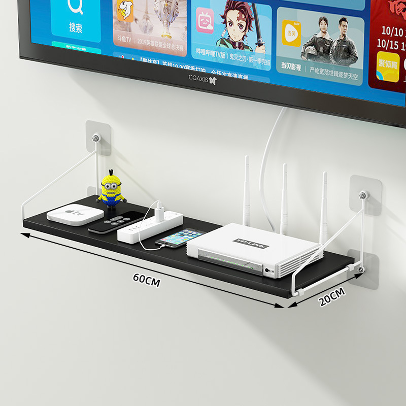 Picture of Cross-Border Wholesale Router Storage Rack for Tv Set-Top Boxes, Wall-Mounted Wifi Storage Rack Without Drilling