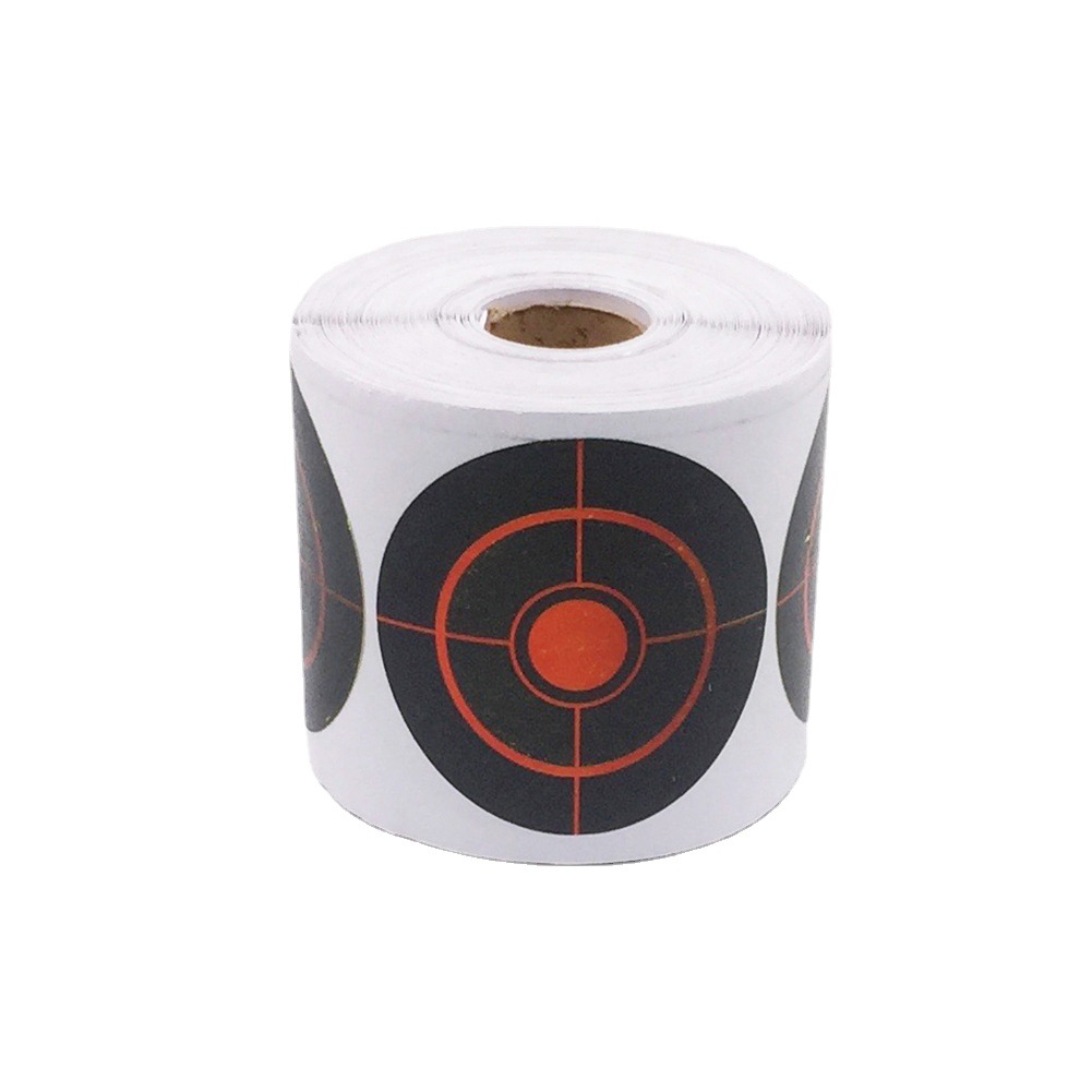 [100 sheets/roll 7.5*7.5cm] 3 inch training target paper fluorescent self-adhesive shooting gun target paper splash