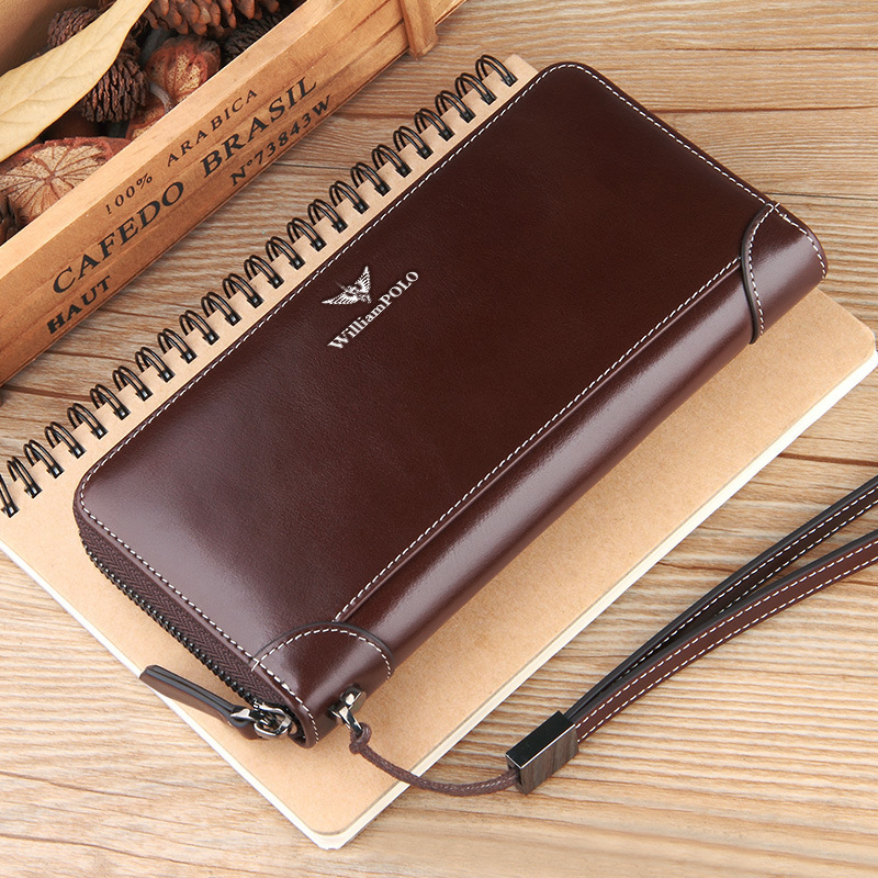 Picture of King Paul Men's Long Wallet Leather Wallet Youth Simple Business Casual Large Capacity Clutch Wholesale