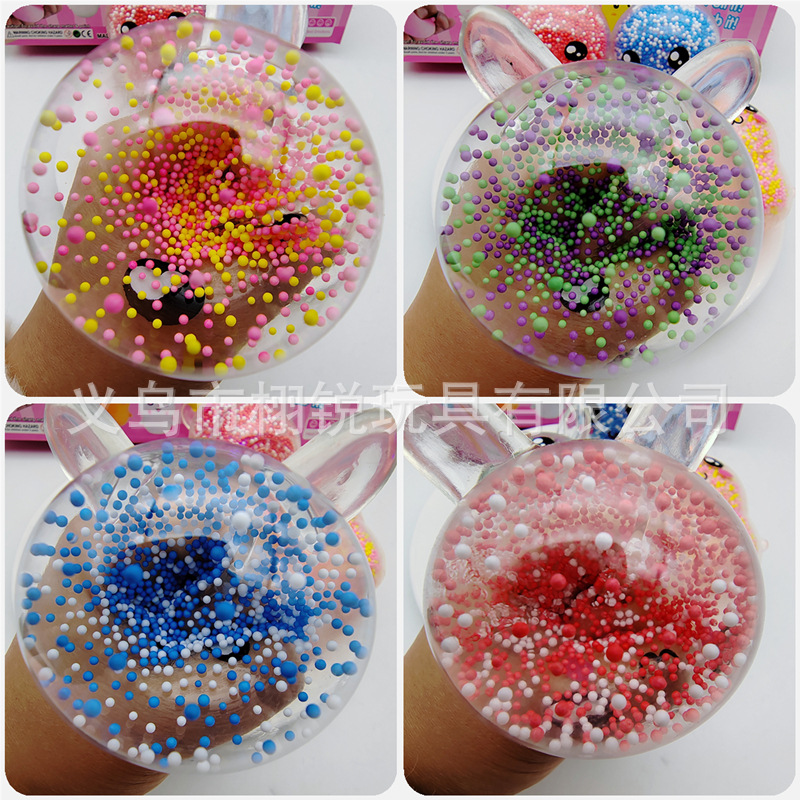 Picture of Cross-border hot-selling decompression toy simulation flash bubble rabbit creative fun Easter pinch music vent decompression