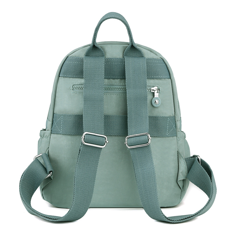 Picture of Fashion Women's Backpack Lightweight Water-repellent Nylon Cloth Bag Fashionable Outdoor Travel Bag Large Capacity Student Schoolbag