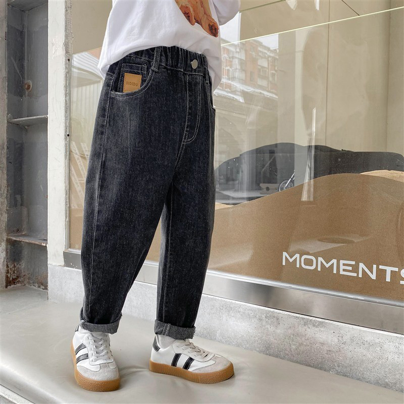 Picture of Boys' Velvet Pants, Autumn and Winter Jeans, Autumn Clothing, 2025 New Kidsren's All-In-One Velvet Pants, Big Kidsren's Pants, Trendy