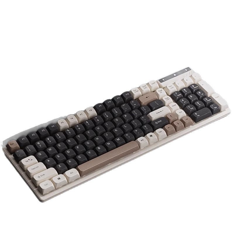 Picture of Dream family suspension machinery feel keyboard mouse suit wired film mute office e-sports game computer