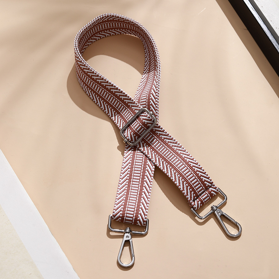 Picture of Bag shoulder strap crossbody strap adjustable widened shoulder strap gold silk jacquard ribbon cross-border