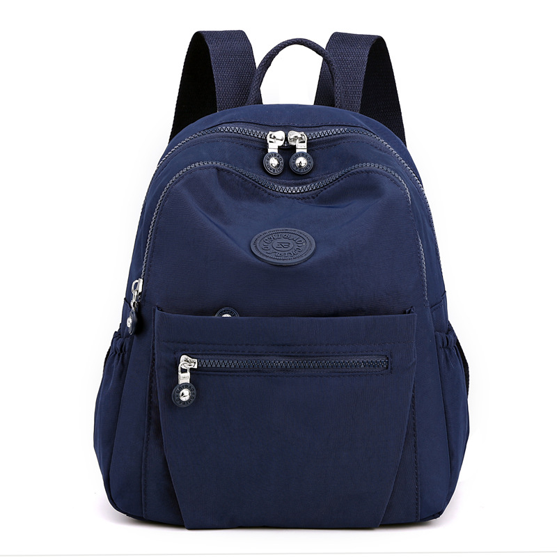 Picture of Fashion Women's Backpack Lightweight Water-repellent Nylon Cloth Bag Fashionable Outdoor Travel Bag Large Capacity Student Schoolbag