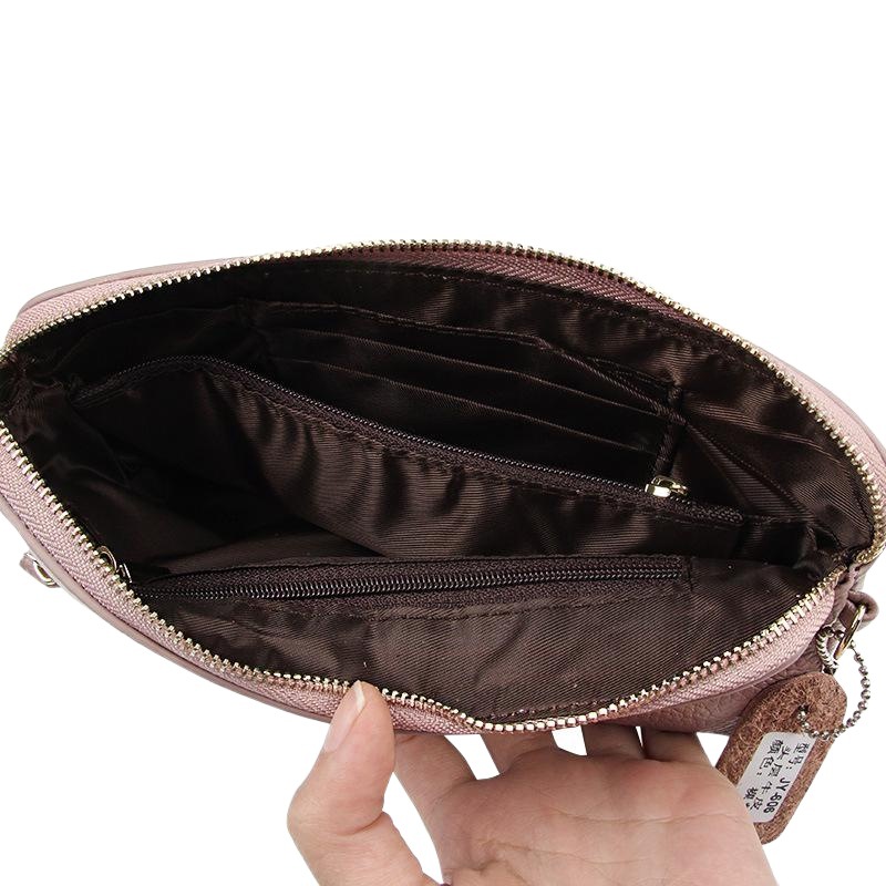 First Layer Cowhide Women's Long Wallet Genuine Leather Zipper European and American Big Brand Wallet Women's Clutch Soft Leather Mobile Phone Bag