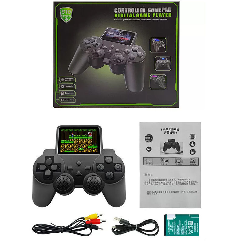 Picture of Batch S10 screen handheld game machine FC character adventure 520 games children's educational toys handheld