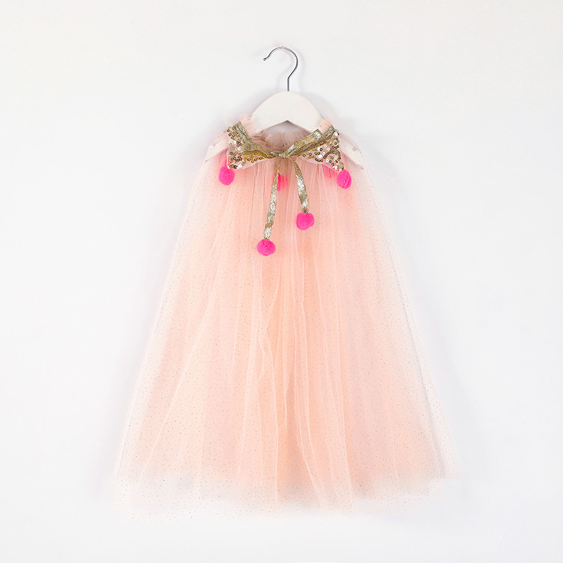 Picture of ins Amazon ebay seaside Cape Christmas Cape women sequin ball mesh gauze thin cape birthday cross-border
