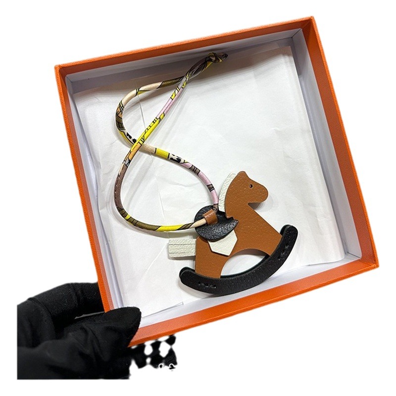 Suitable for Vegetable Basket Kelly Bag Hand-Sewn Rocking Horse Bag Pendant Pony Pendant Keychain