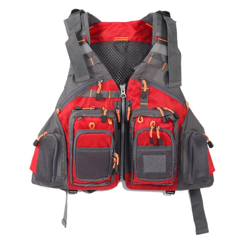 Fishing Vest, Flying Lure Vest, Fishing Suit, Adventure Breathable Multi-Functional Multi-Flap Pocket Pants Vest, Cross-Border Hot Sale