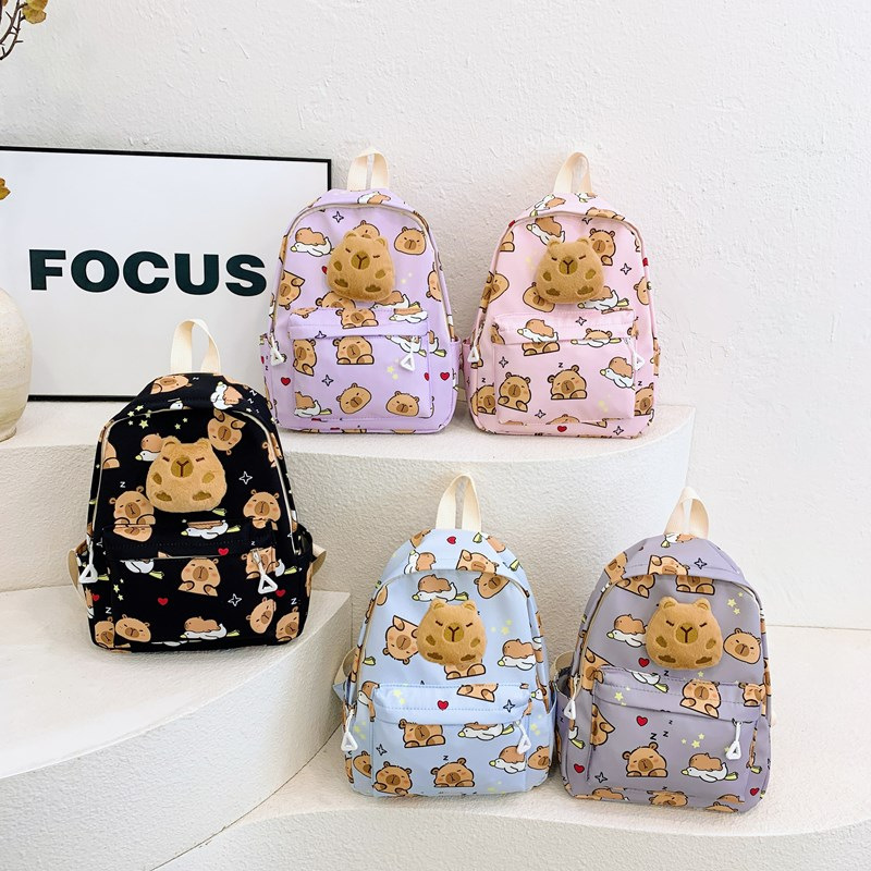 New Kapi Bala Children's Backpack Cute Cartoon Children's Backpack Kindergarten Junior Middle Class Boys and Girls Schoolbag