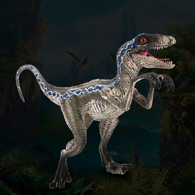 Picture of Cross-border simulation dinosaur toy model variation Velociraptor fast raptor dragon toy ornaments a generation of hair