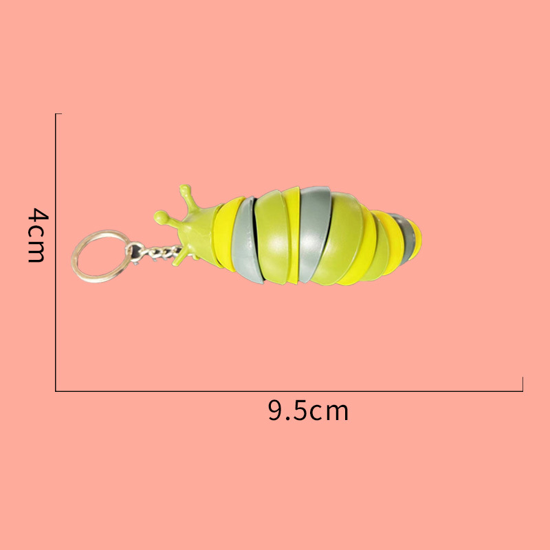 Picture of Cross-Border New Small Decompression Caterpillar Keychain Snot Bug Puzzle Vent Snail Kidsren's Toy