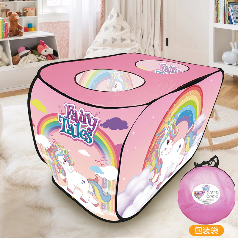 Picture of Children's cartoon bus indoor tent automatic pop-up skylight tent outdoor picnic toy Interactive Game House