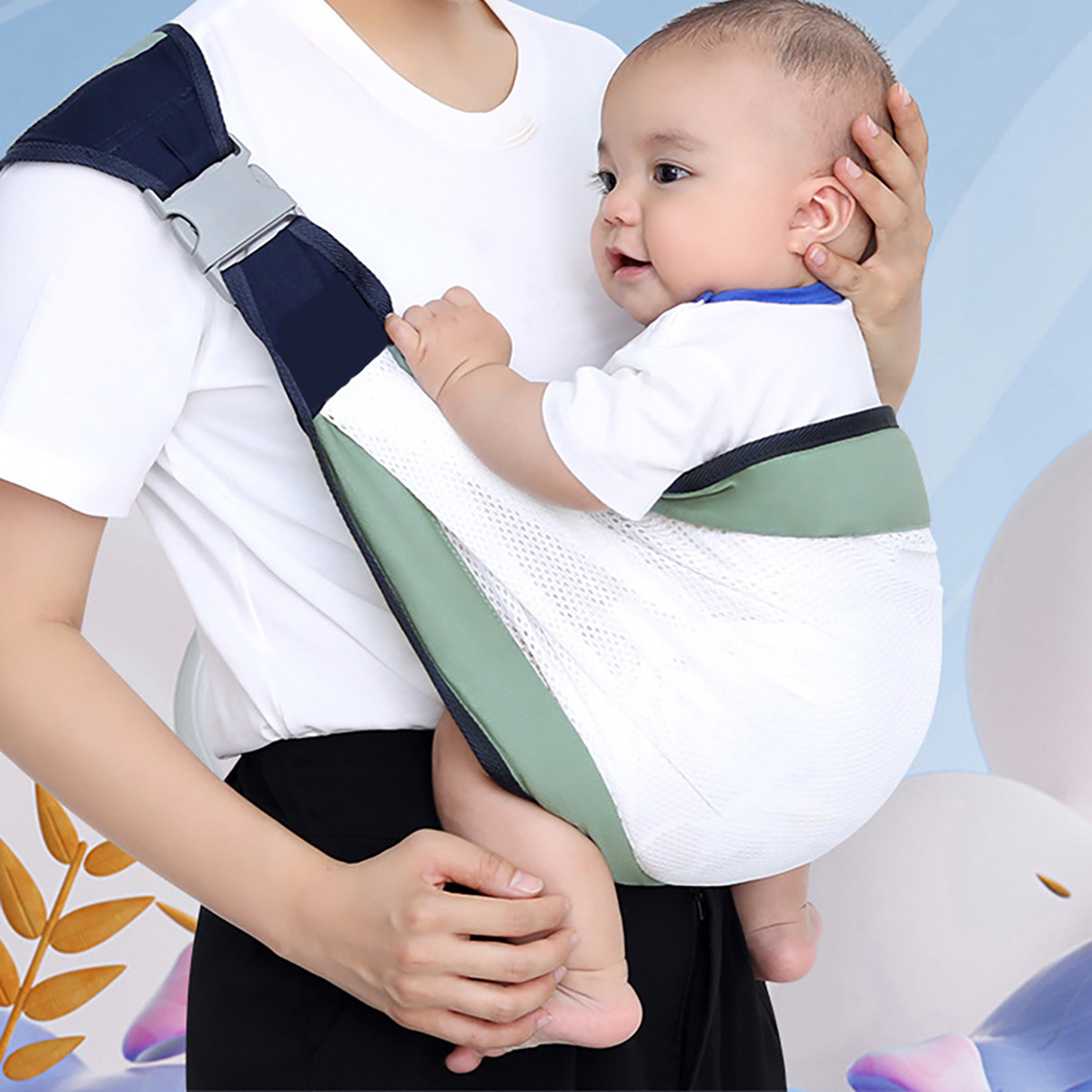 Picture of Newborn Scarf Baby Strap Multifunctional Front Hug Cross Hug Children's Out Hug Strap Four Seasons Breathable