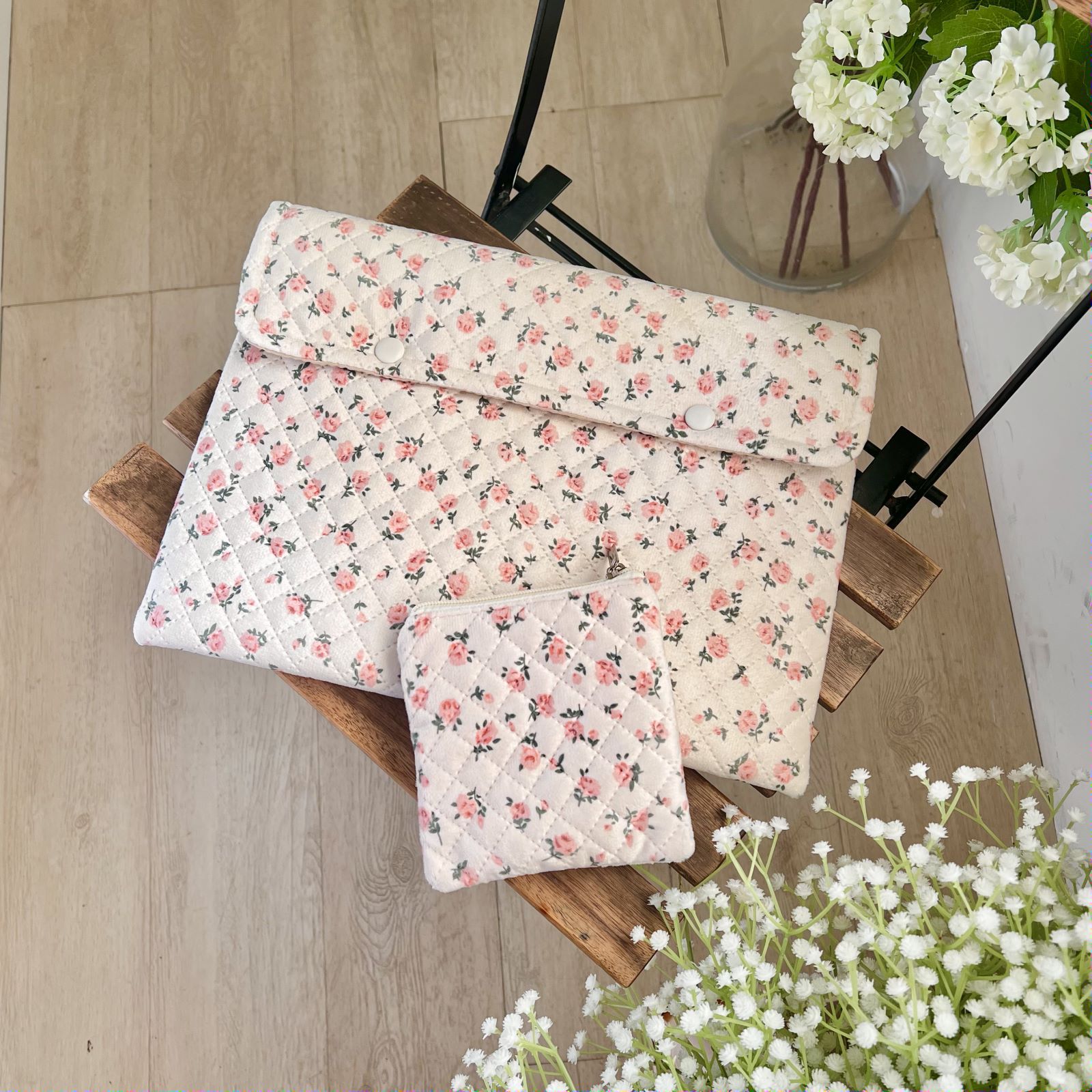 Picture of Computer Sleeve Bag Shockproof Floral Simple Lenovo Small New Pro Huawei Computer Bag Flat Panel Storage Set 14-inch Suitable