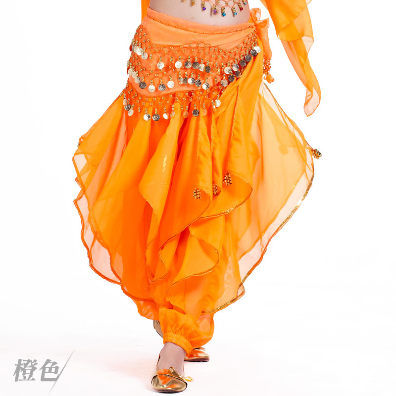Picture of Belly Dance Clothing Chiffon Lantern Pants Dance Performance Underwear Swivel Pants Halloween Decorative Pants Tribal Dance Pants