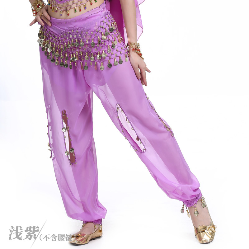 Picture of Dancer coin hanging knickers belly dance performance stage focus super stunning hollow performance dance pants dance pants