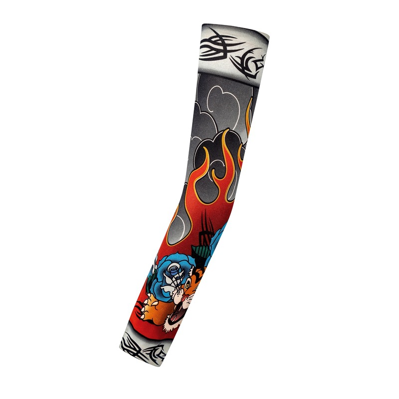 Picture of Outdoor Sleeve Tattoo Sleeve Seamless Men's and Women's Flower Arm Riding Sunscreen Sleeve Tattoo Arm Gifts