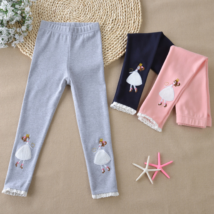 Foreign Trade Girl's Leggings Little Girl's Pants Big Girl's New All-match Trousers Korean Style Leggings
