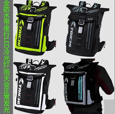 272 waterproof motorcycle backpack travel backpack with LED night travel cold light motorcycle outdoor riding bag backpack