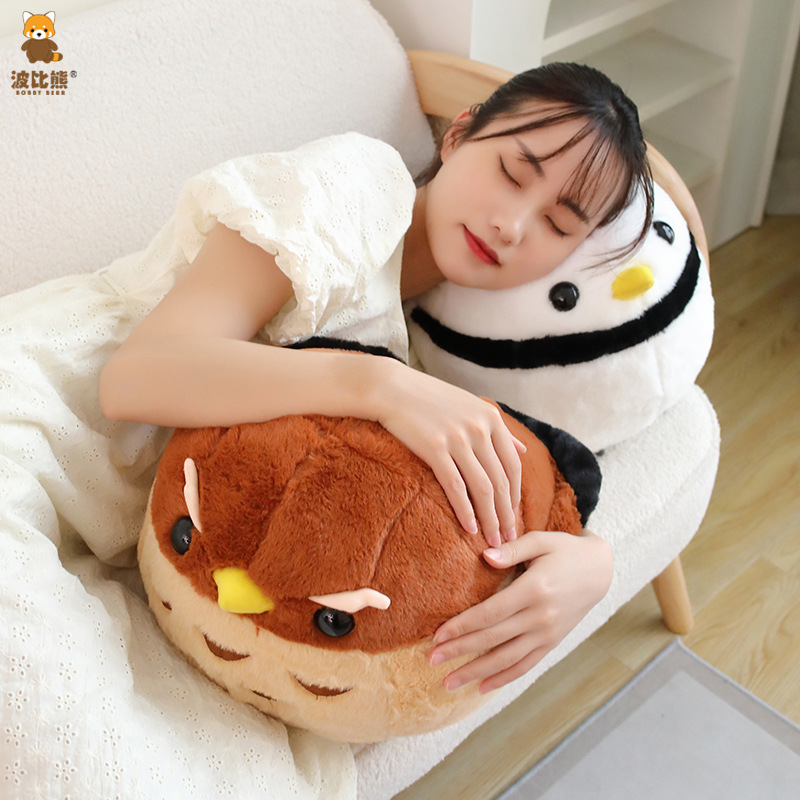 Picture of Bobby Bear Round Ball Eagle Plush Toy Red Crowned Crane Doll Bird Doll Large Claw Doll Cross Border