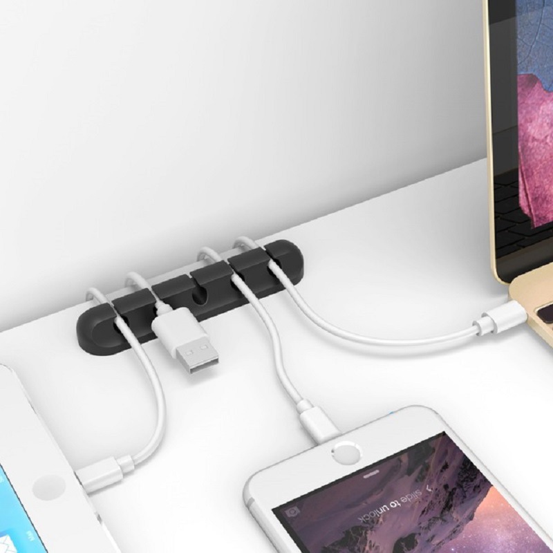 Picture of Headset Charging Cable Clamp Solder Wire Network Cable Silicone Organizer Data Cable Car Organizer