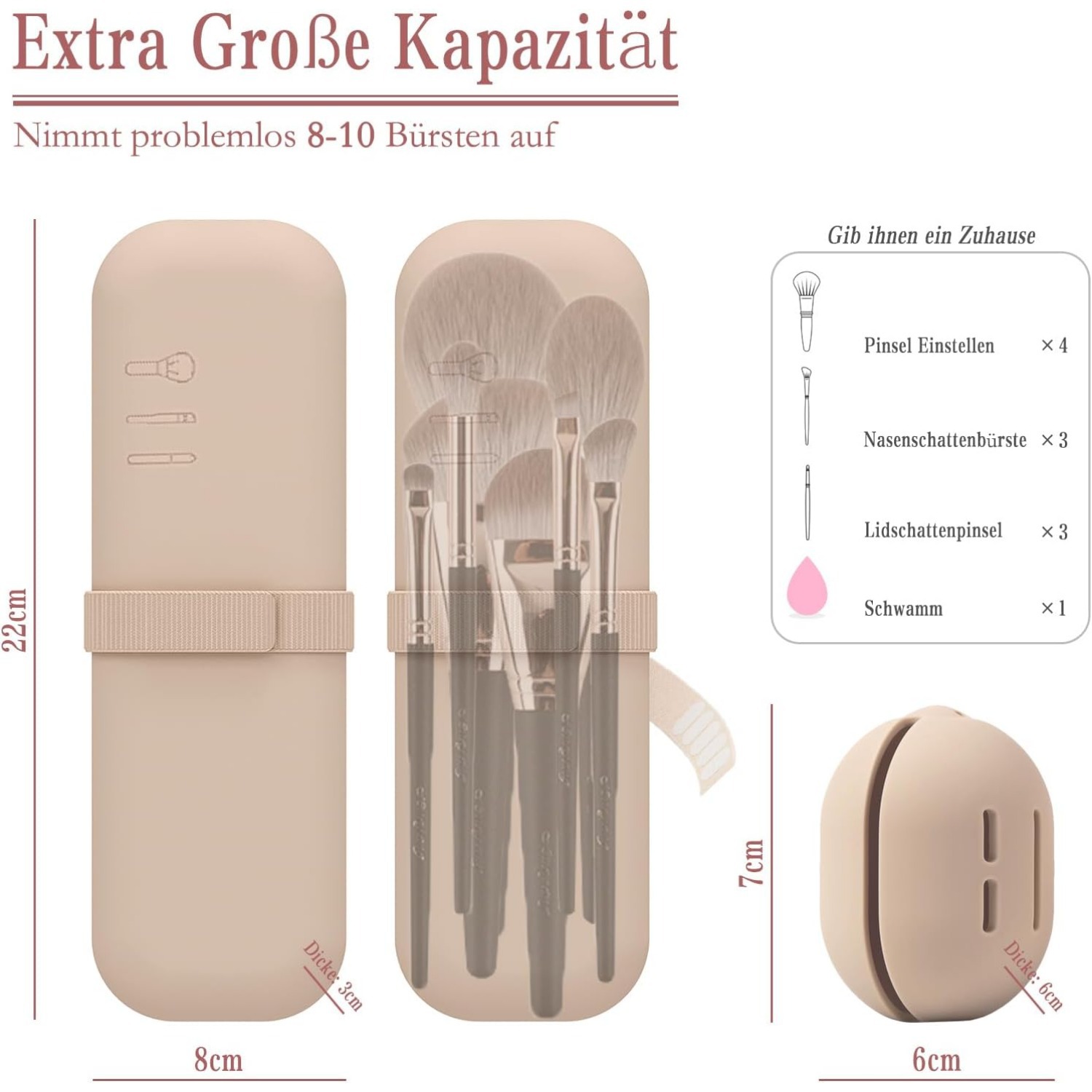 Picture of Cross-border Hot Cosmetic Brush Storage Bag Powder Puff Storage Bracket suit