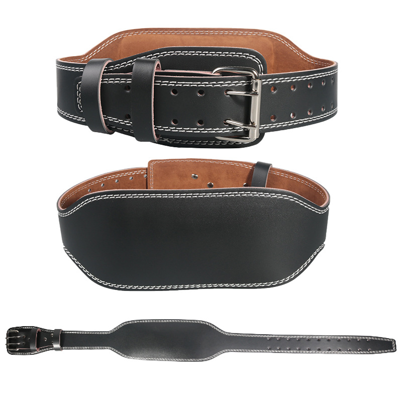Squat belt pu belt professional leather fitness belt weightlifting hard pull fitness corset belt men's hard pull protective gear