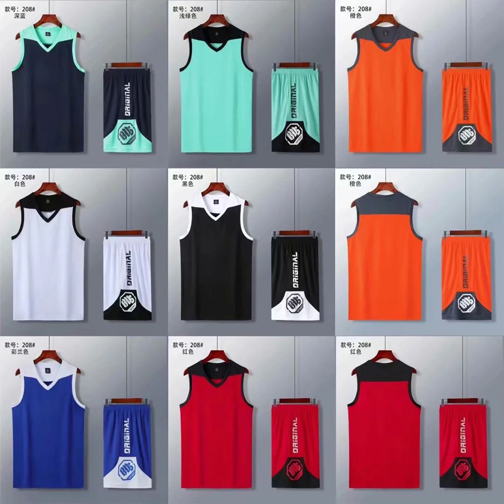 Picture of Primary and secondary school students team training sportswear men's adult children basketball uniform training course club youth training jersey