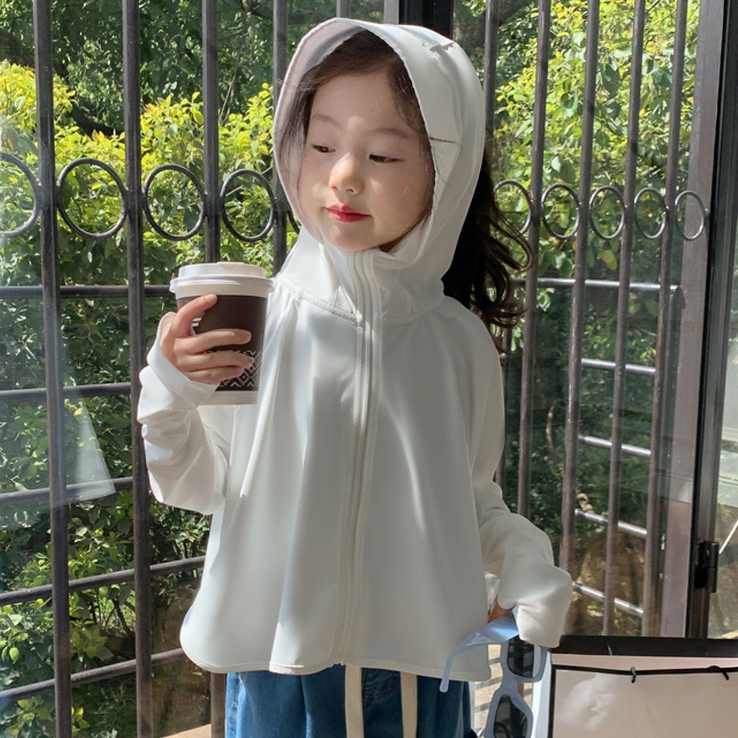 Picture of Children's Sun Protection Clothing for Girls 2025 Summer Thin Anti-Uv Upf50+ Baby Ice Silk Breathable Sun Protection Clothing