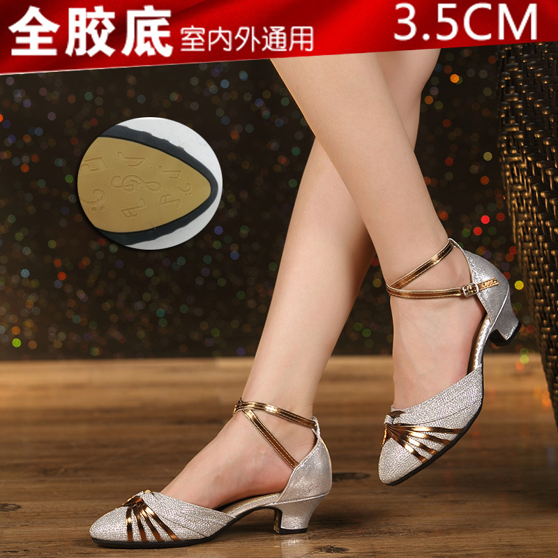 Picture of Foreign trade new dance shoes women's Latin dance shoes soft bottom dance shoes square dance shoes factory direct sales a generation of hair