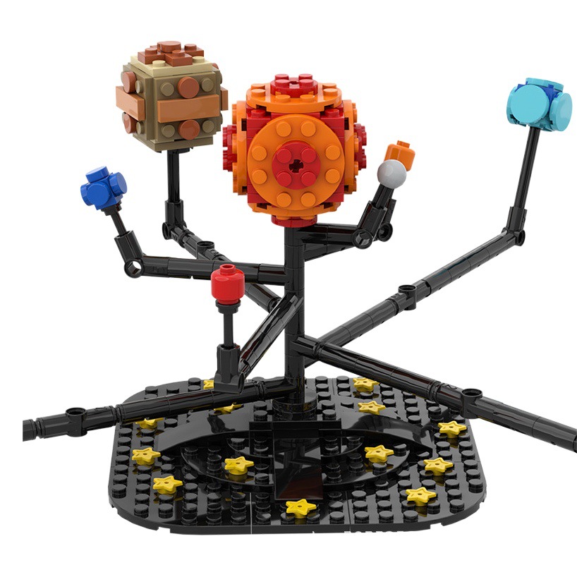 MOC Building Blocks Compatible with Lego Small Particle Set Universe Solar System 8 Planets 3D Stereo Toy