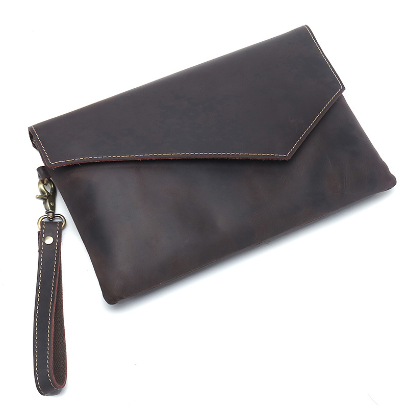 Picture of Vintage Genuine Leather Men's Clutch Casual Men's Handbag Top Layer Crazy Horse Cowhide Business Clutch Underarm Clutch Bag