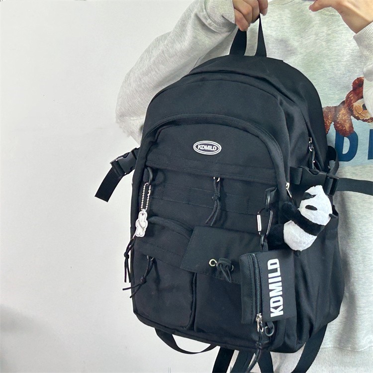 Picture of Korean-style Retro Tooling College Student Schoolbag Senior high school Junior High School Student Simple All-match Backpack Large Capacity Backpack for Men and Women