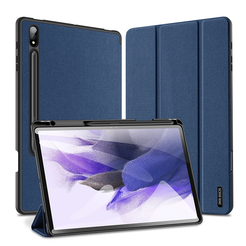 Picture of For Samsung TabS10Plus flat panel protective cover wholesale with pen slot anti-drop tri-fold protective shell S10Ultra