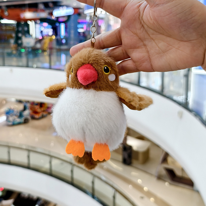 Picture of Cute Artificial Parrot Plush Pendant Bird Doll Keychain School Bag Pendant Claw Machine Gift Batch