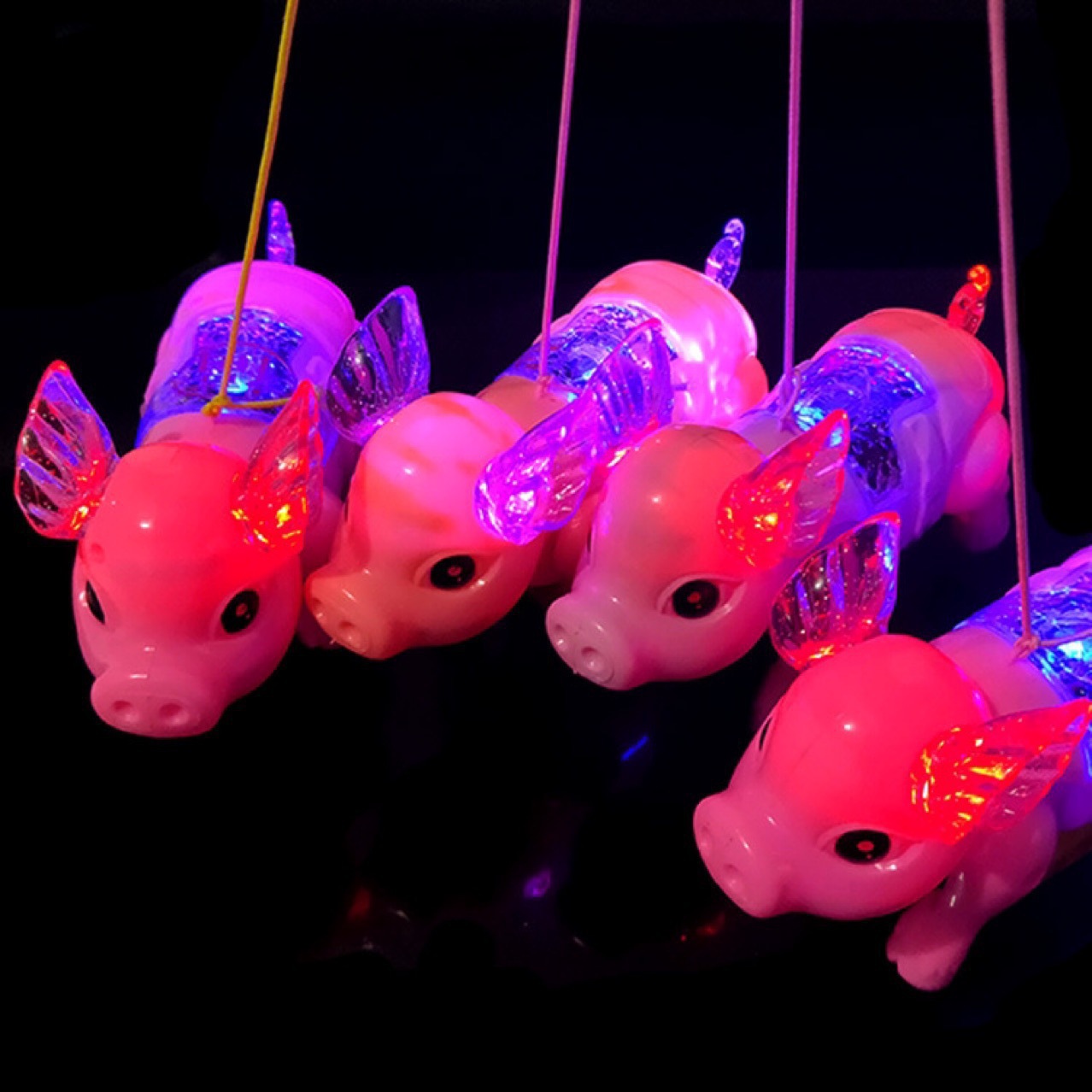 Picture of Electric Net red pig rope luminous Pig cartoon music rope pig night market stall children's toys wholesale