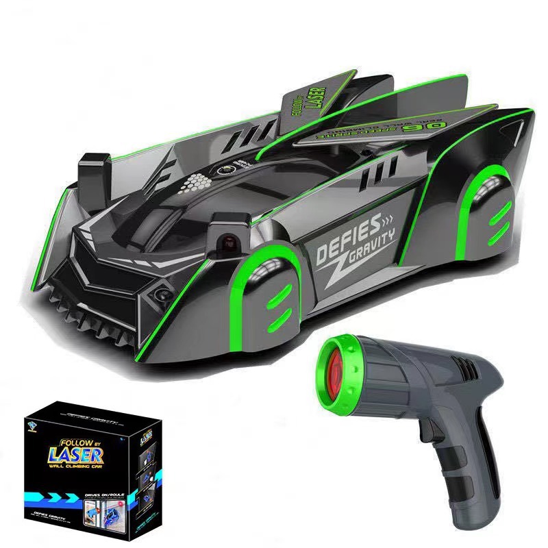 Picture of Children's Light Chasing Wall Climbing Car Remote Control Car Laser Wall Suction Infrared Wall Stunt Programming Racing Boy Toy