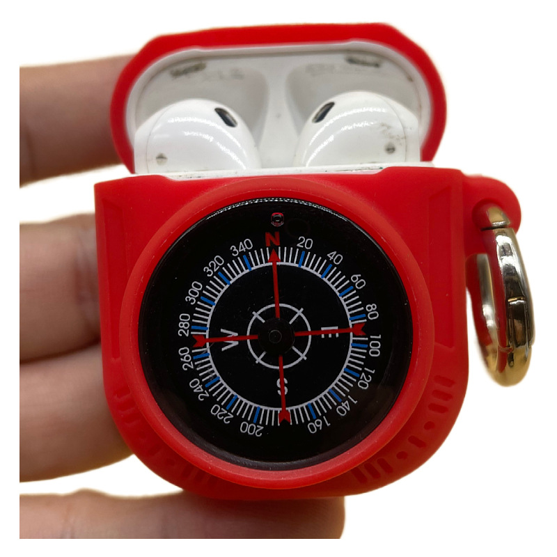Picture of Suitable for Apple Airpods 1/2 silicone protective case with compass style protective case thick creative earphone case