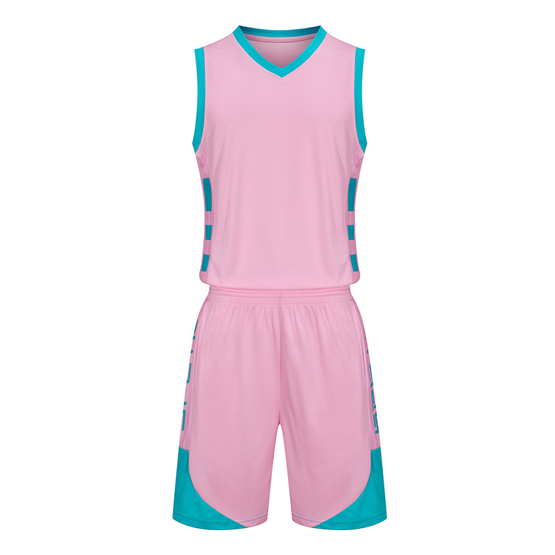 Picture of Summer new dry breathable outdoor sports color matching basketball clothes suit powerful manufacturers wholesale printed logo printing